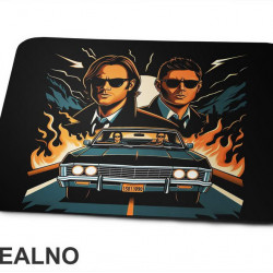 Baby, Dean, Sam And Fire - Supernatural - Podloga za miš