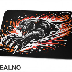 Crni Panter - Crveni Detalji - Životinje - Podloga za miš