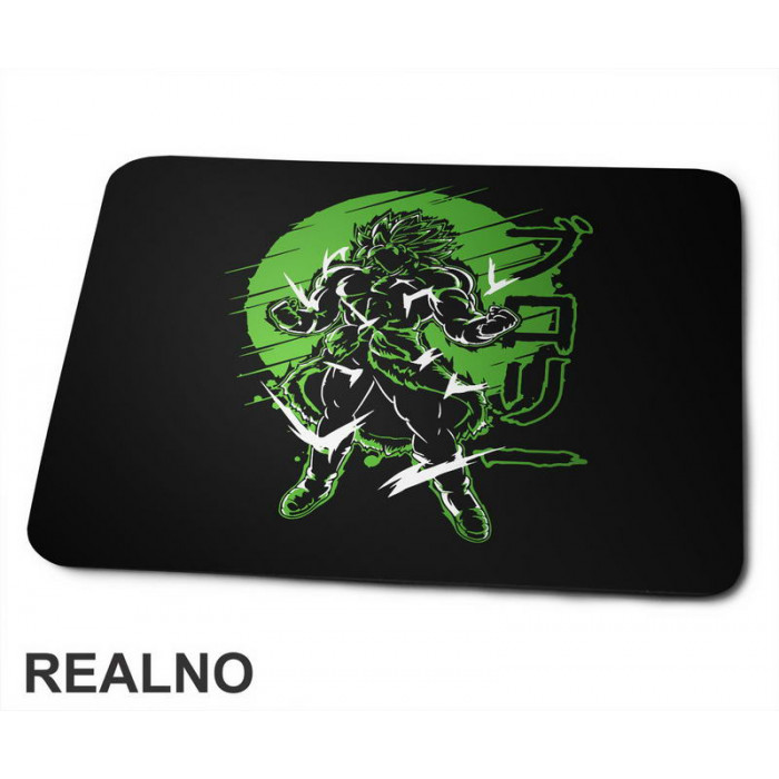 Green Lines - Broly - Goku - Dragon Ball - Podloga za miš Green Lines - Broly - Goku - Dragon Ball - Podloga za miš