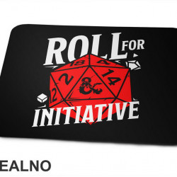 Roll For Initiative - Red - D&D - Dungeons And Dragons - Podloga za miš