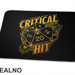 Critical Hit - Golden - D&D - Dungeons And Dragons - Podloga za miš