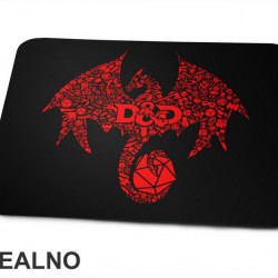 Red Dragon And Symbols - D&D - Dungeons And Dragons - Podloga za miš