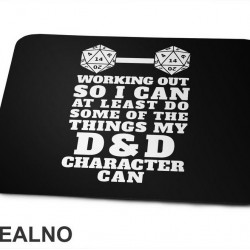 Working Out - D&D - Dungeons And Dragons - Podloga za miš