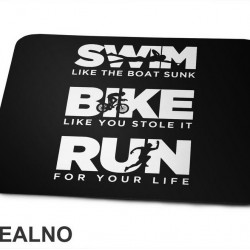 Triathlon - Swim, Bike, Run - Trčanje - Running - Podloga za miš Triathlon - Swim, Bike, Run - Trčanje - Running - Podloga za miš