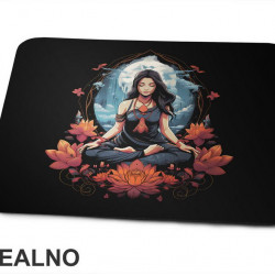 Girl In Clounds meditating - Yoga - Podloga za miš