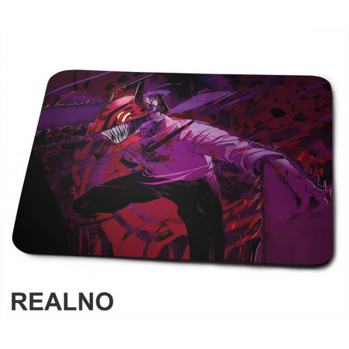 Denji - Purple - Chainsaw Man - Anime - Podloga za miš Denji - Purple - Chainsaw Man - Anime - Podloga za miš