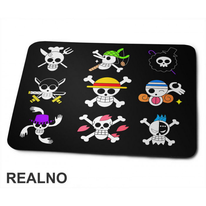 Group Skulls - One Piece - Podloga za miš