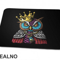 Owl With A Crown And An Hourglass - Životinje - Podloga za miš