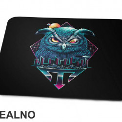 Retro City Owl - Životinje - Podloga za miš