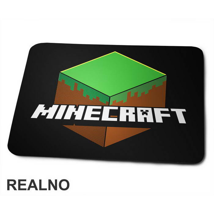 Grass Block Logo - Minecraft - Podloga za miš