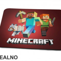 Steve And Alex On An Adventure - Minecraft - Podloga za miš