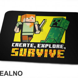 Create, Explore, Survive - Minecraft - Podloga za miš