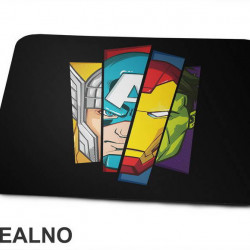 4 Faces - Thor - Captain America - Iron Man - Hulk - Avengers - Podloga za miš 4 Faces - Thor - Captain America - Iron Man - Hulk - Avengers - Podloga za miš