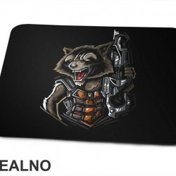 Half Portrait - Rocker Racoon - Guardians Of The Galaxy - Podloga za miš