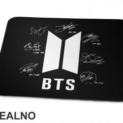 Signatures - Logo - BTS - Bangtan Boys - Muzika - Podloga za miš Signatures - Logo - BTS - Bangtan Boys - Muzika - Podloga za miš