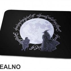 Bilbo Baggins And Gandalf Infront Of The Moon - Lord Of The Rings - LOTR - Podloga za miš Bilbo Baggins And Gandalf Infront Of The Moon - Lord Of The Rings - LOTR - Podloga za miš