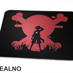 Red Skull And Luffy - One Piece - Podloga za miš