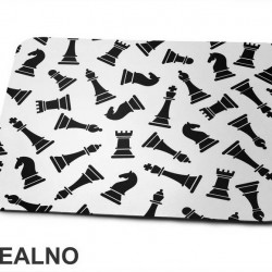 Chess Pieces - White - Queen's Gambit - Podloga za miš