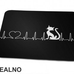 Heart Beat And A Cat - Mačke - Cat - Podloga za miš