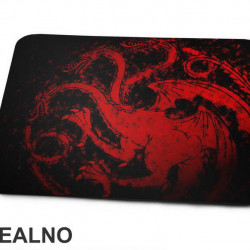 Fire And Blood Black And Red Smeary- House Targaryen Sigil - Game Of Thrones - GOT - Podloga za miš