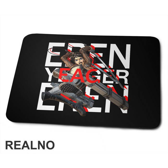 Eren Yeager Red Shadow - Attack On Titan - Podloga za miš