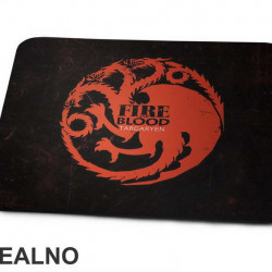 Fire And Blood Black And Red - House Targaryen Sigil - Game Of Thrones - GOT - Podloga za miš
