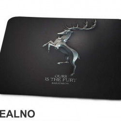 Ours Is The Fury - House Baratheon Sigil And Motto Metallic - Game Of Thrones - GOT - Podloga za miš