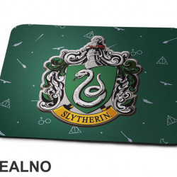 Slytherin Logo With Background Symbols - Harry Potter - Podloga za miš