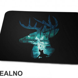 Stag Patronus Head Double Exposure - Harry Potter - Podloga za miš