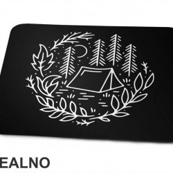 Tent In The Wild Outline - Planinarenje - Kampovanje - Priroda - Nature - Podloga za miš