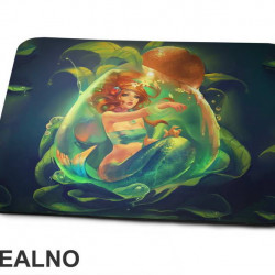 Mermaid Green Leaves Under Water - Sirene - Podloga za miš