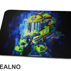 Blue Drawing - Rossi - VR - 46 - MotoGP - Sport - Podloga za miš