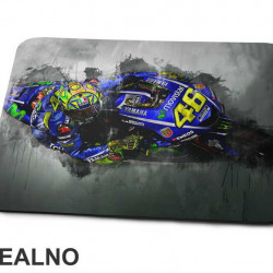 Watercolor - Motor - Rossi - VR - 46 - MotoGP - Sport - Podloga za miš