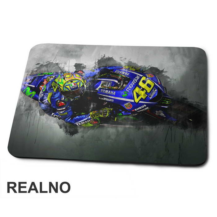 Watercolor - Motor - Rossi - VR - 46 - MotoGP - Sport - Podloga za miš