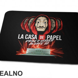 Masks And The Bank of Spain - La Casa de Papel - Money Heist - Podloga za miš