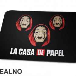 Masks Text Logo - La Casa de Papel - Money Heist - Podloga za miš