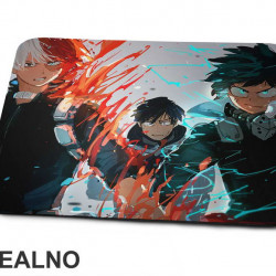 Deku and Todoroki Defend Tenya Iida - My Hero Academia - Podloga za miš