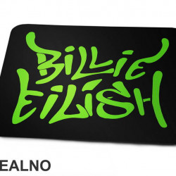 Billie Eilish Green Text - Muzika - Podloga za miš