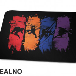 Color Silhouette - Nindža Kornjače - Podloga za miš