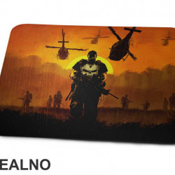 Rain And Orange Background - Punisher - Podloga za miš