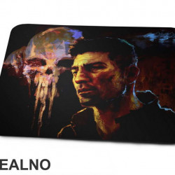 White Skull And Portrait - Punisher - Podloga za miš