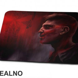 Black Skull And Red Background - Punisher - Podloga za miš