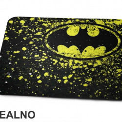Yellow Drops And Logo - Batman - Podloga za miš