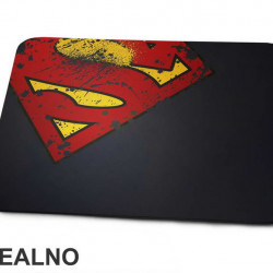 Yellow And Red Logo - Superman - Podloga za miš