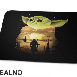 Baby Yoda Double Exposure - Yoda - Mandalorian - Star Wars - Podloga za miš Baby Yoda Double Exposure - Yoda - Mandalorian - Star Wars - Podloga za miš