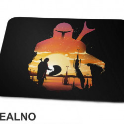 Double Exposure - Mandalorian - Star Wars - Podloga za miš