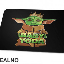 Baby Yoda With A Crown - Yoda - Mandalorian - Star Wars - Podloga za miš Baby Yoda With A Crown - Yoda - Mandalorian - Star Wars - Podloga za miš