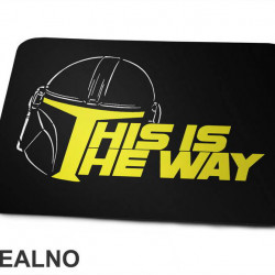 This Is The Way Helmet Outline - Mandalorian - Star Wars - Podloga za miš