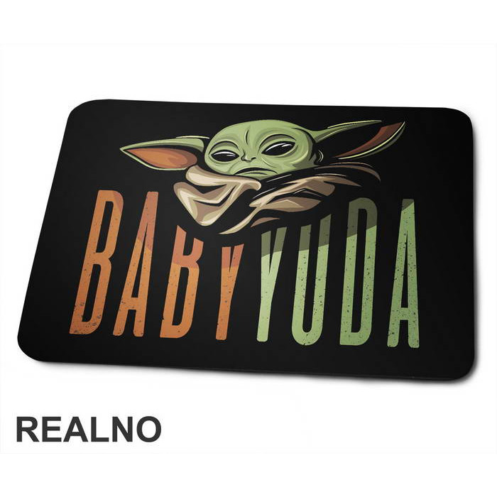 Baby Yoda Tall Text - Yoda - Mandalorian - Star Wars - Podloga za miš