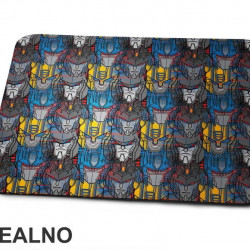 Autobot And Decepticon Heads - Transformers - Podloga za miš Autobot And Decepticon Heads - Transformers - Podloga za miš